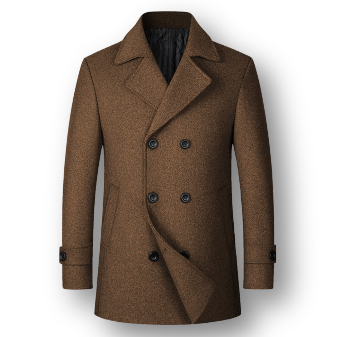 Marcello | Cappotto Doppiopetto Elegante in Lana Premium