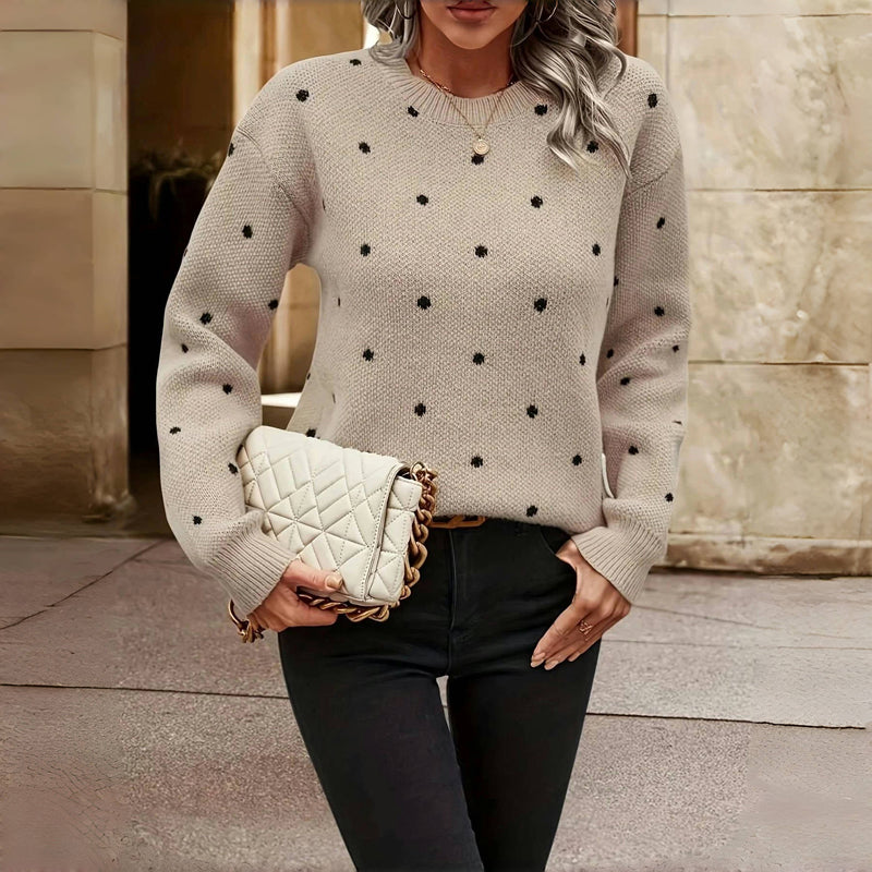 Nina | Maglione a Maglia con Motivo a Pois