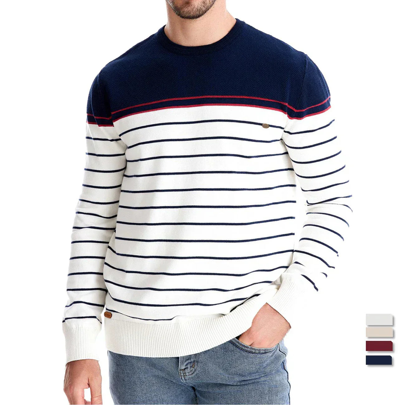 MAGLIONE A RIGHE PER UOMO