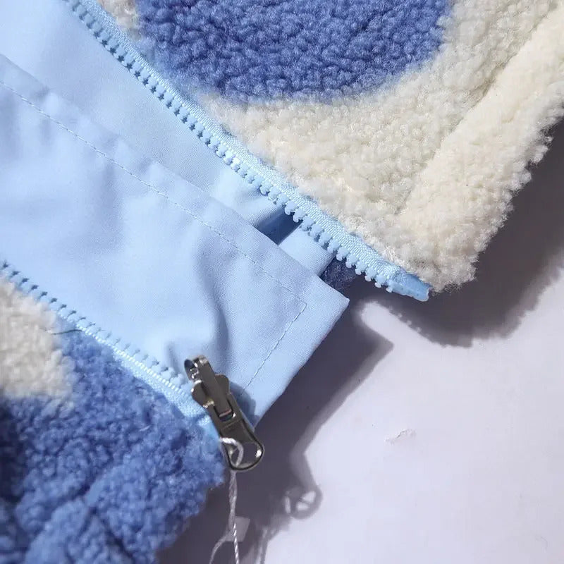 Katharina | Giacca Reversibile Morbida a Cuori