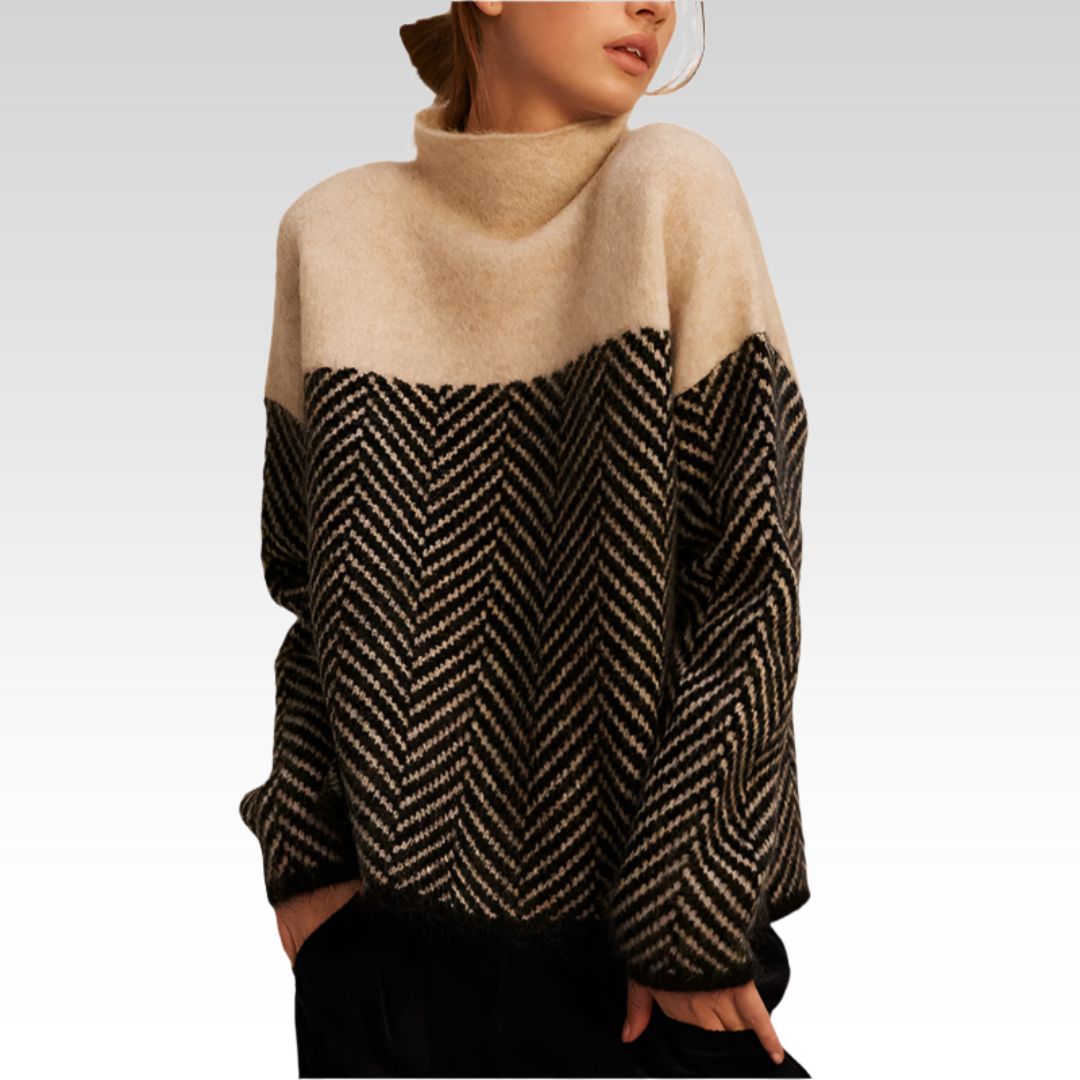 ADELIE | Maglione Collo Alto in Maglia Fine