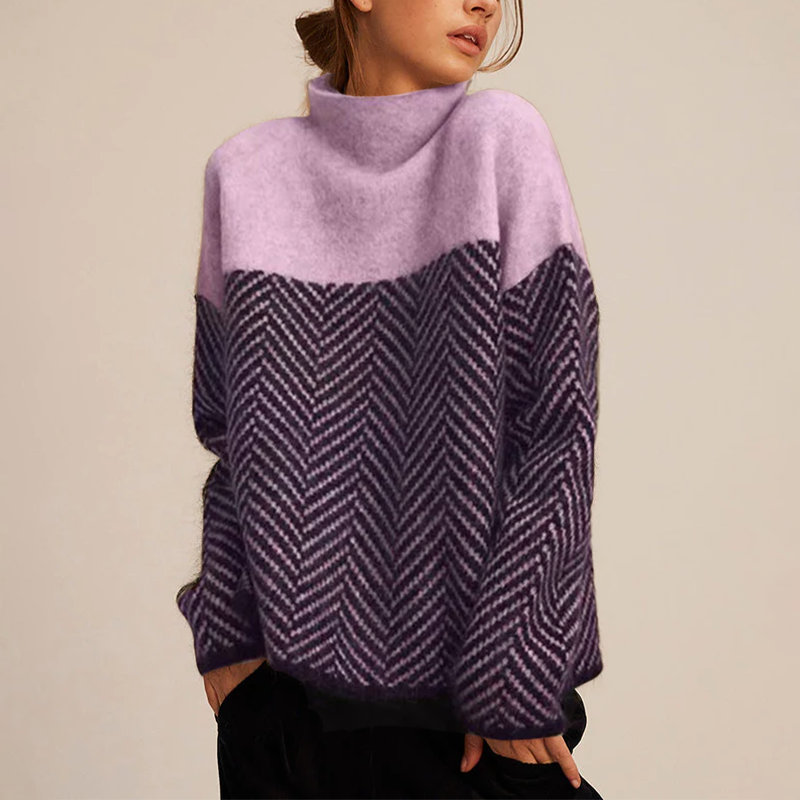 ADELIE | Maglione Collo Alto in Maglia Fine