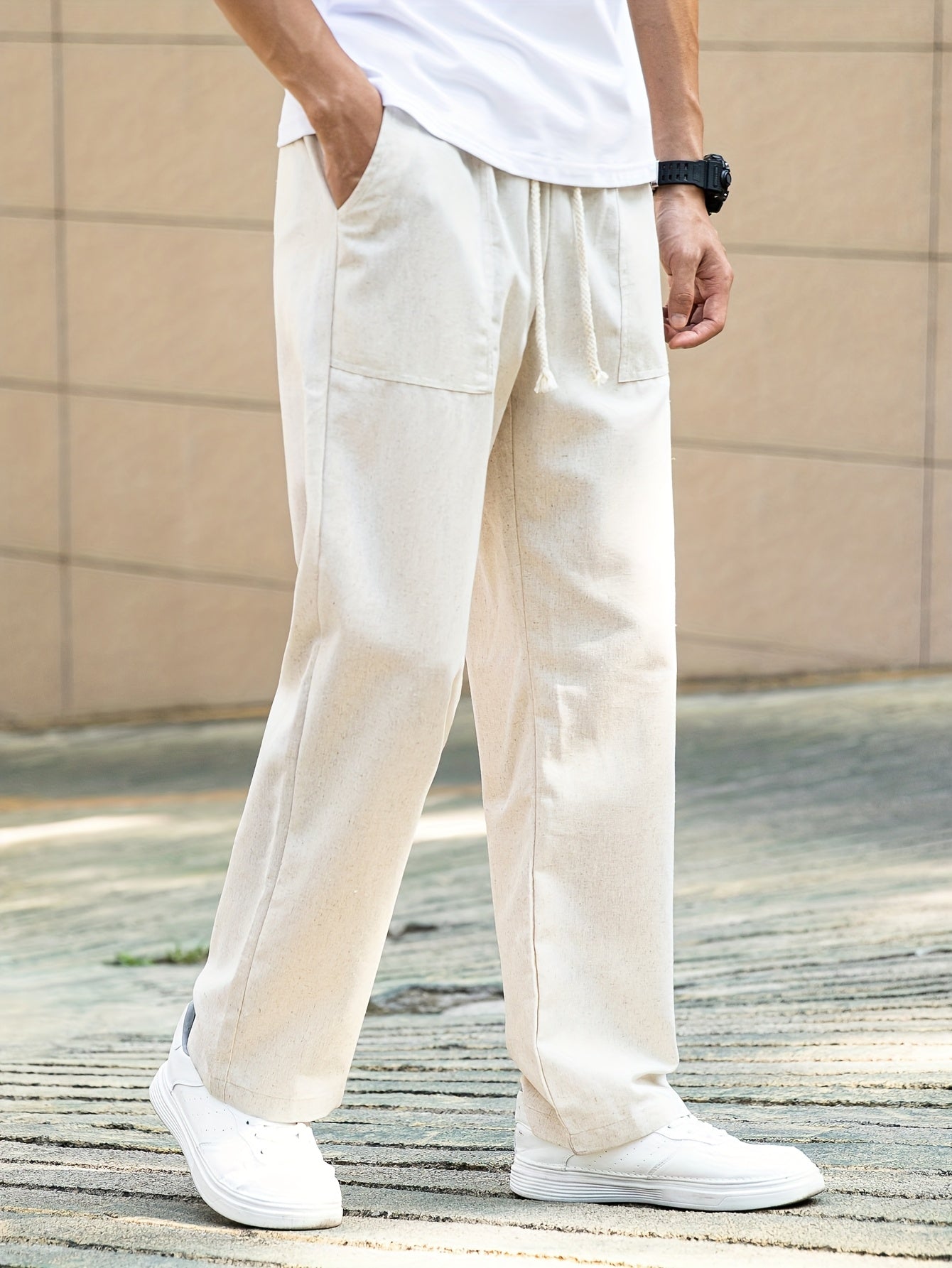 Pantaloni estivi in lino Sorentino casual