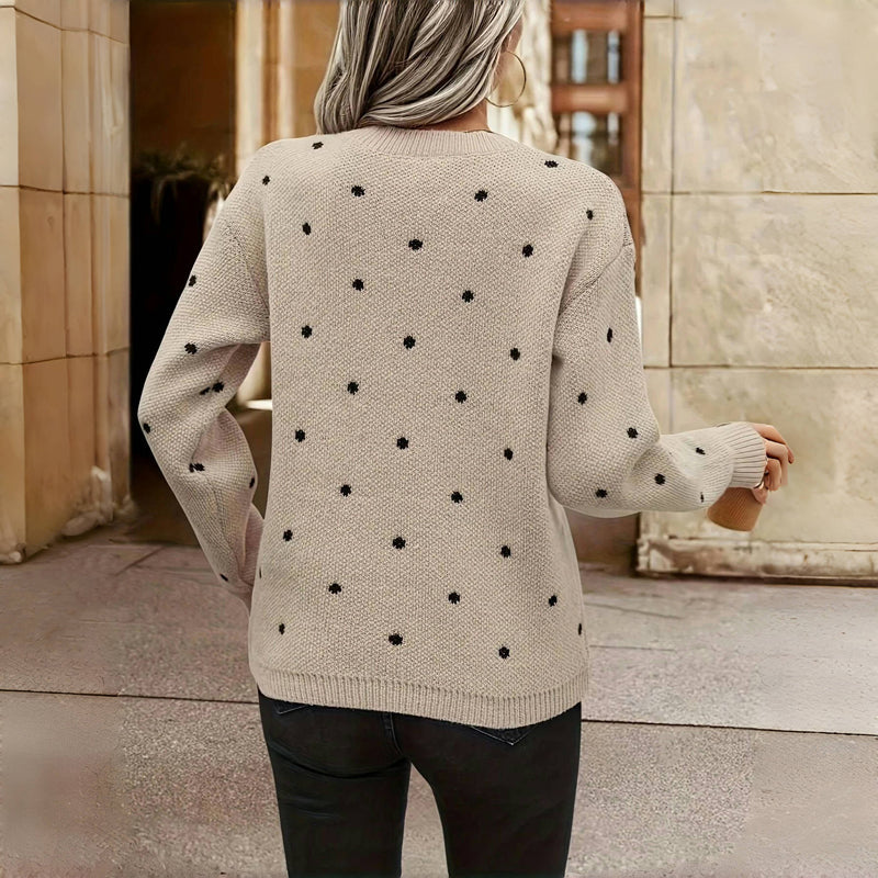 Nina | Maglione a Maglia con Motivo a Pois