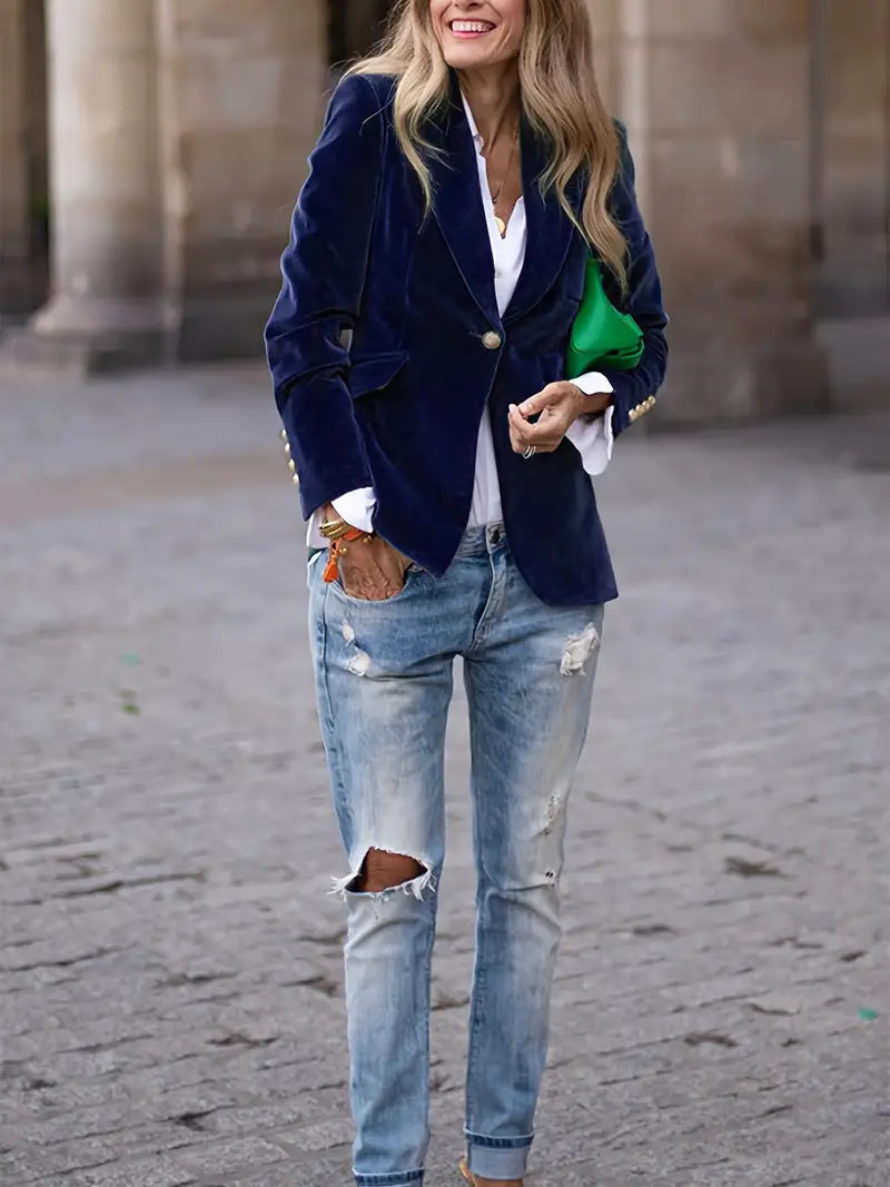 GIULISSA | BLAZER IN VELLUTO ELEGANTE