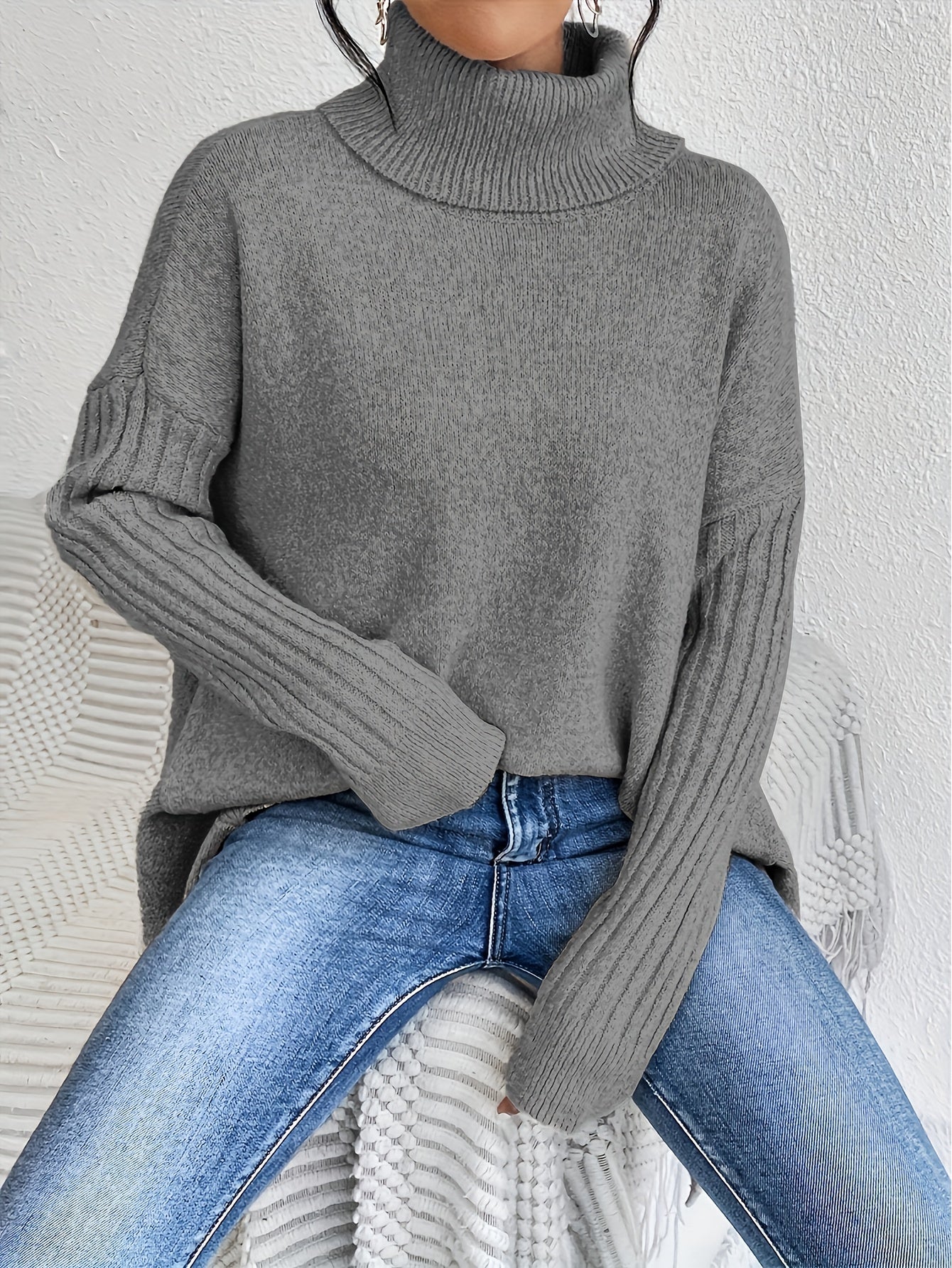 Isla | Maglione Oversize a Collo Alto