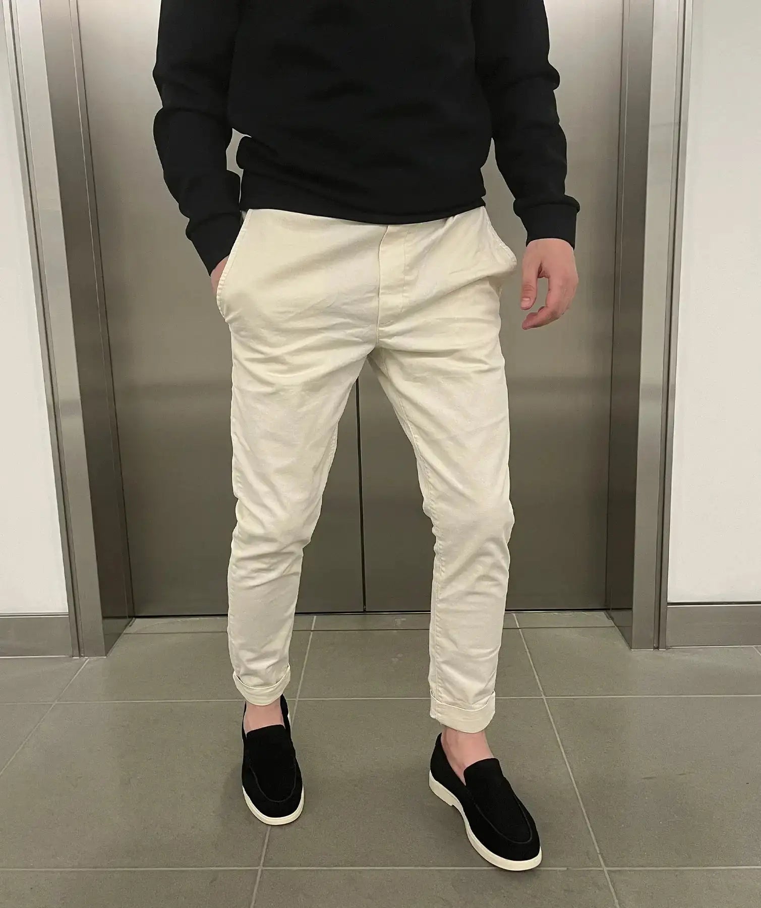 Jerez | Pantaloni chino elasticizzati slim di lusso