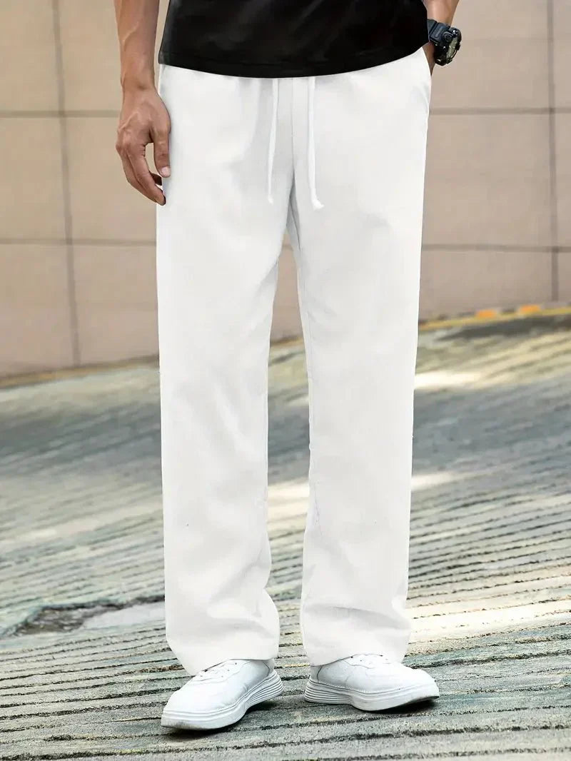 Pantaloni estivi casual Valerio in lino